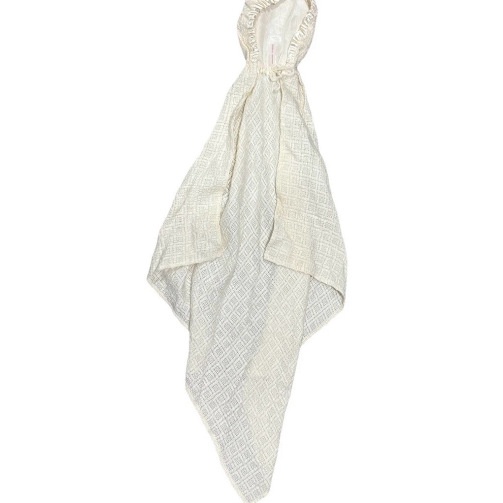Churchill Handwoven Ivory Hooded Crib Blanket Approx. 36 in Unisex